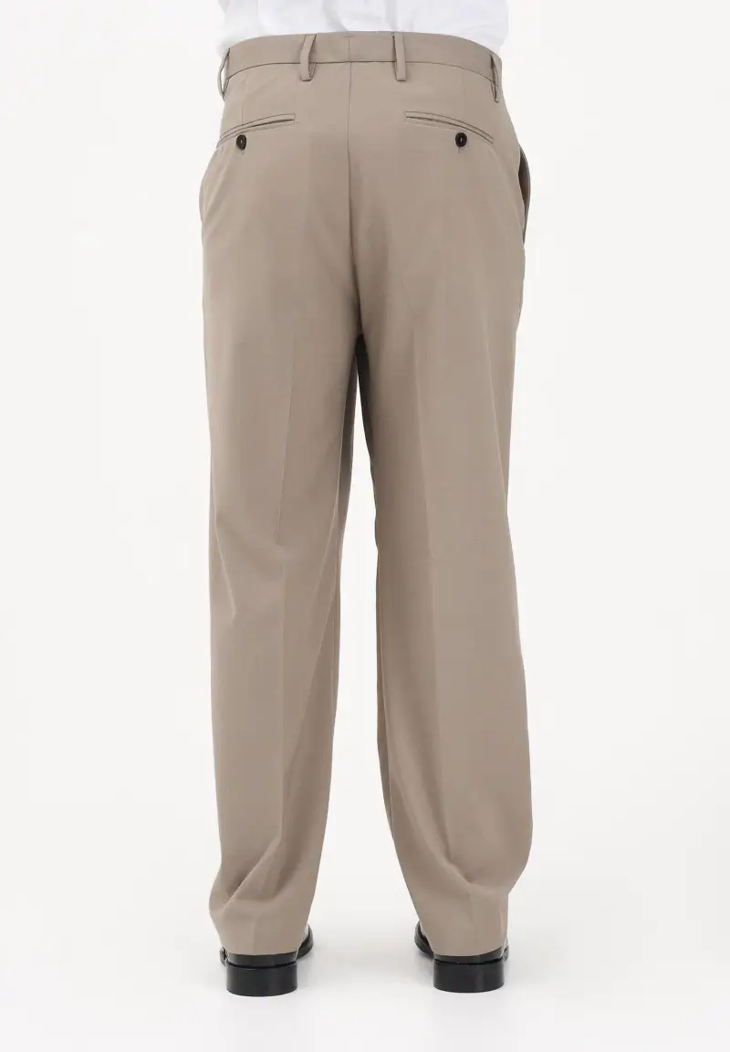 Pantalone elegante beige da uomo miniatura 3
