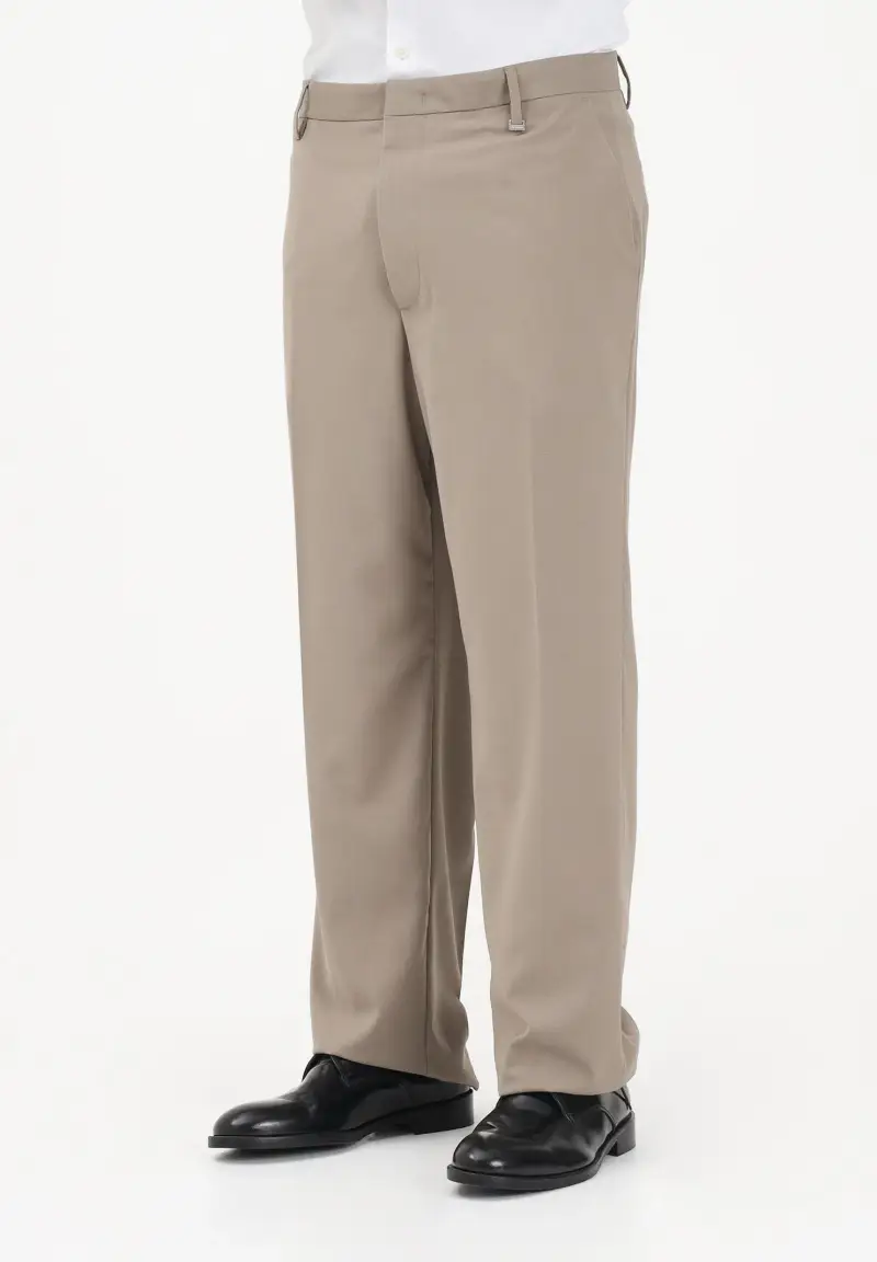 Pantalone elegante beige da uomo