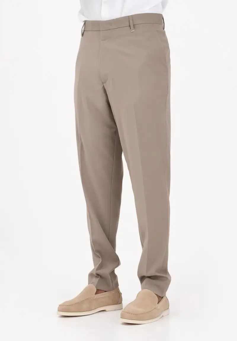 Pantalone elegante beige da uomo