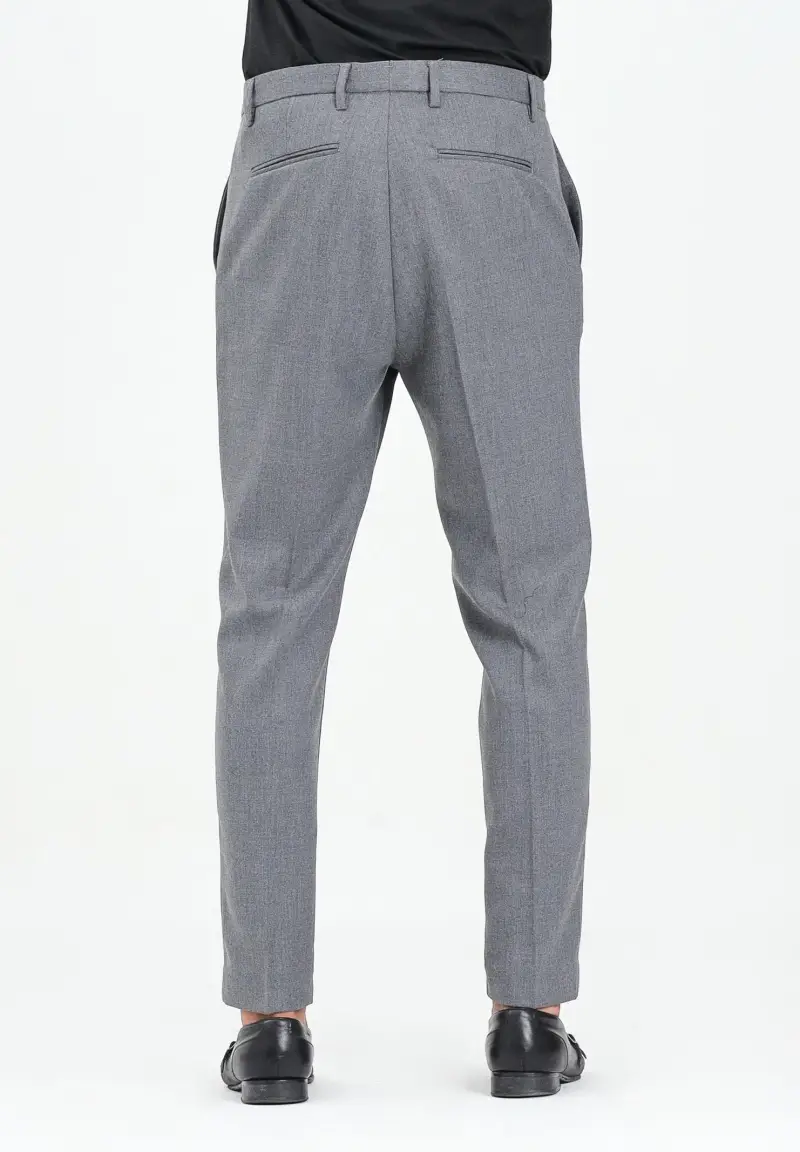 Pantalone elegante grigio da uomo miniatura 3