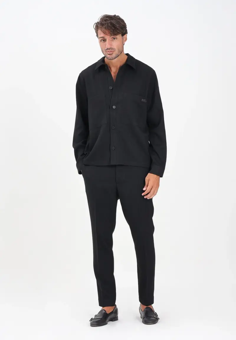 Pantalone elegante nero da uomo miniatura 2