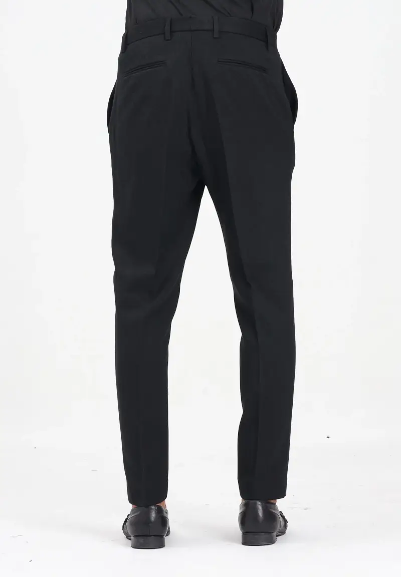 Pantalone elegante nero da uomo miniatura 3