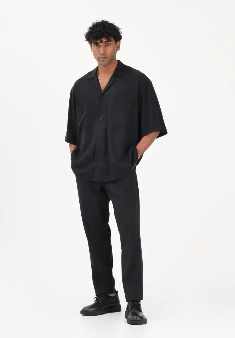 Pantalone elegante nero da uomo miniatura 2