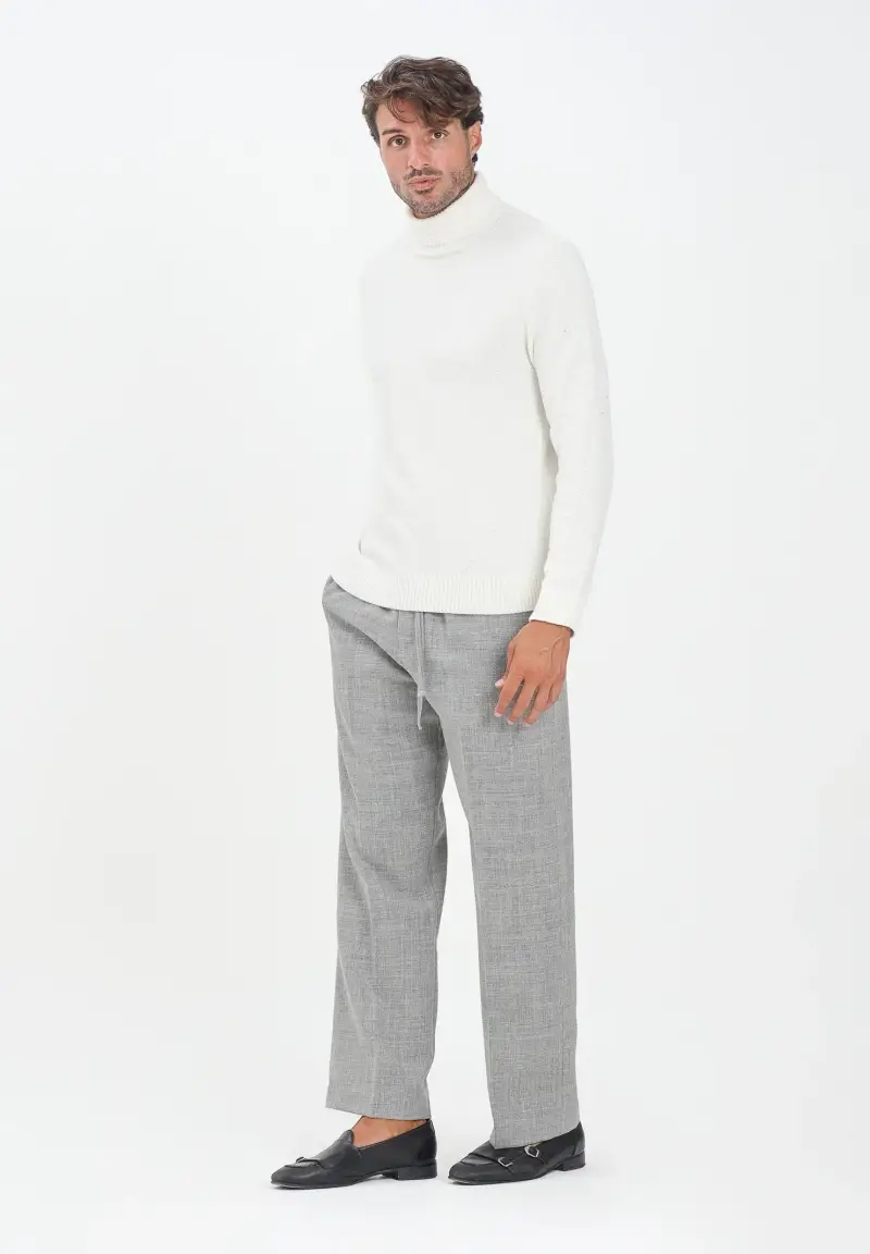 Pantalone grigio mélange da uomo miniatura 2