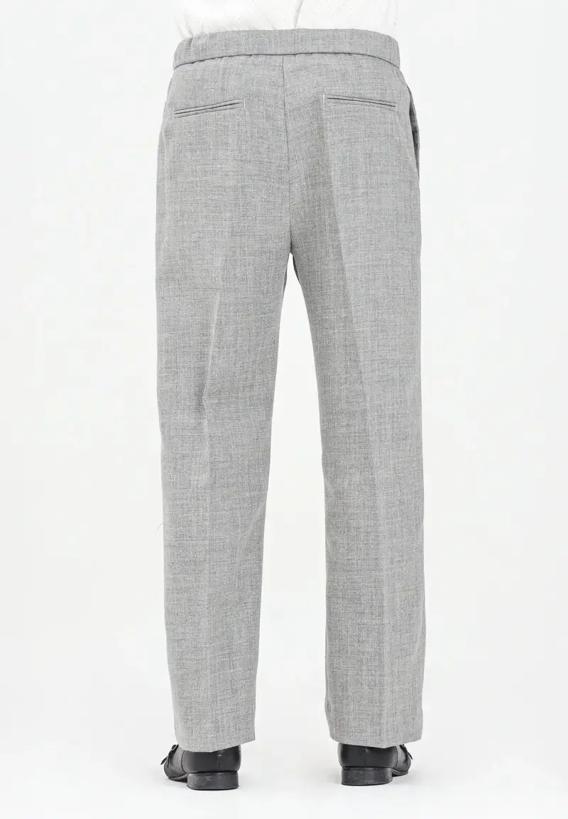 Pantalone grigio mélange da uomo miniatura 3