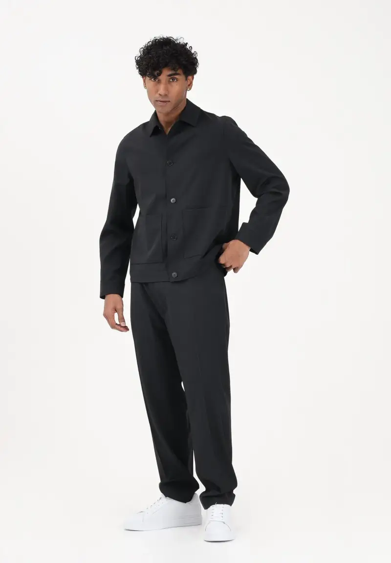 Pantalone nero da uomo miniatura 2