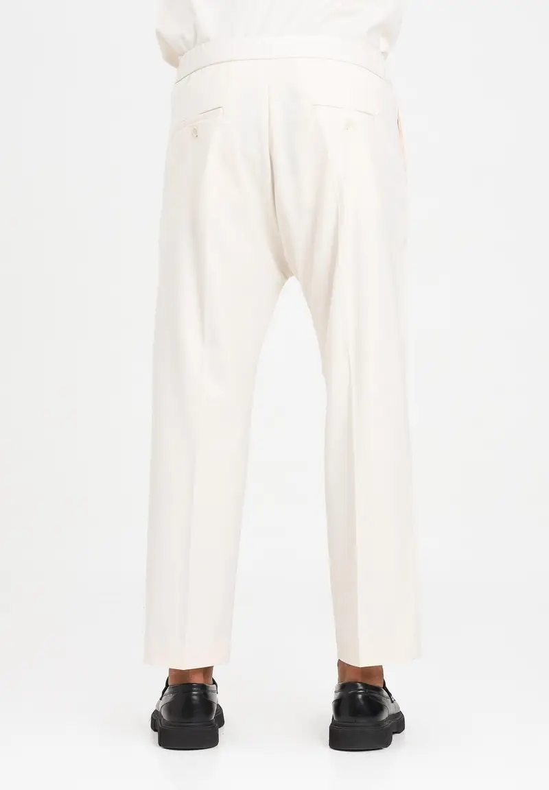 I'M BRIAN Pantalone panna da uomo miniatura 2