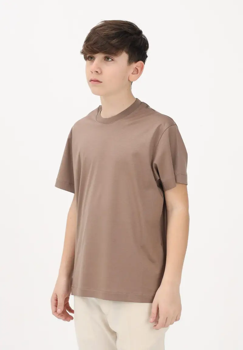 T-shirt a manica corta beige da bambino