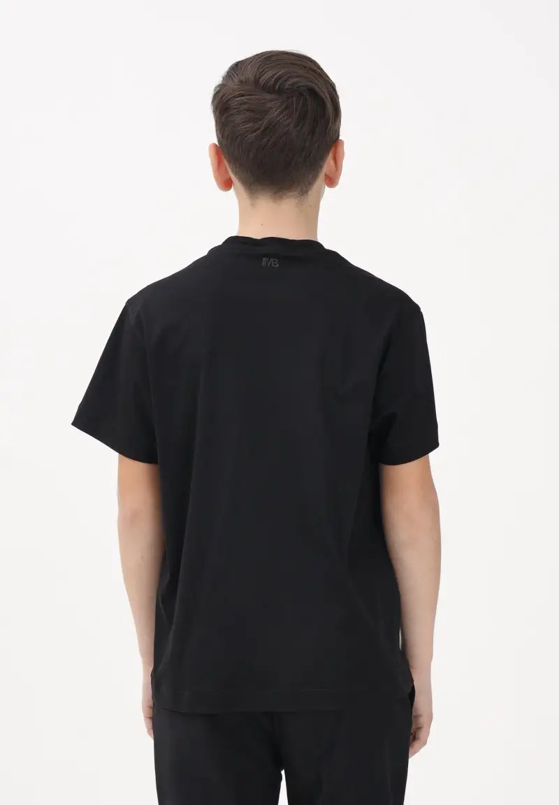 T-shirt a manica corta nera da bambino miniatura 2