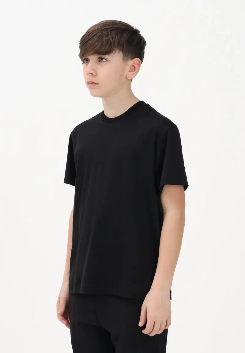 T-shirt a manica corta nera da bambino