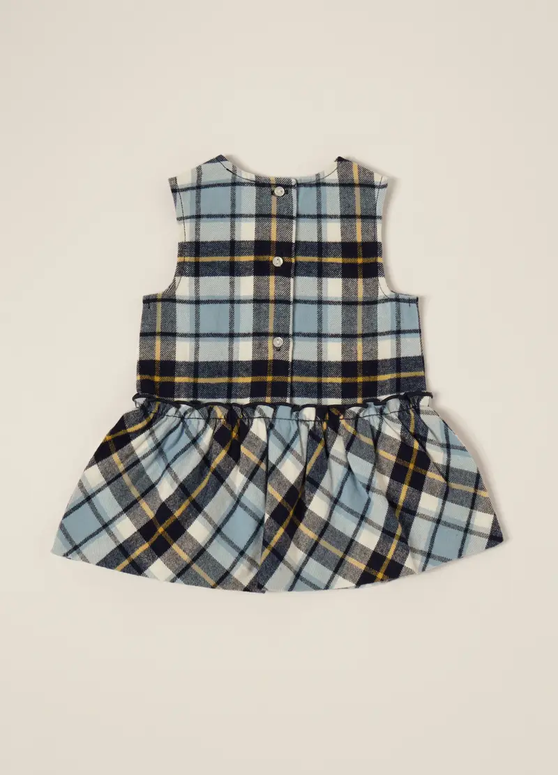 Abito Azzurro In Misto Cotone, Neonata, Multicolor miniatura 2