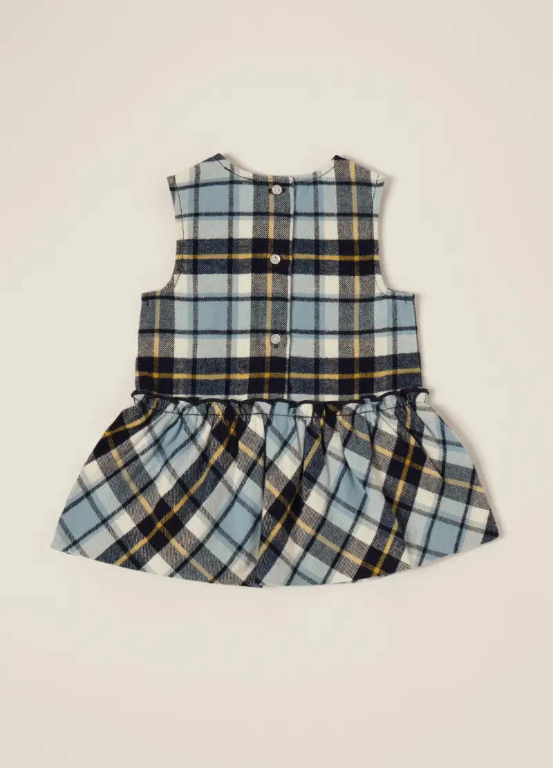 Abito Azzurro In Misto Cotone, Neonata, Multicolor miniatura 2