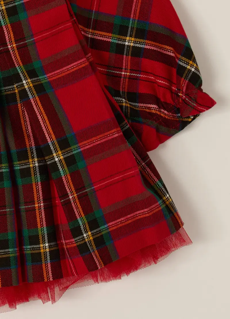 Abito Rosso Scozzese Per Bambina, Neonata, Rosso miniatura 3