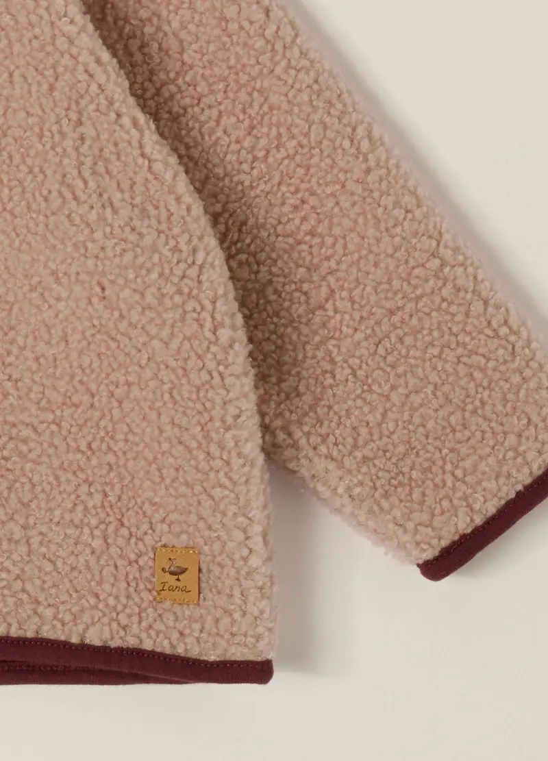 Giacca Beige In Sherpa Con Cappuccio, Neonata, Multicolor miniatura 3