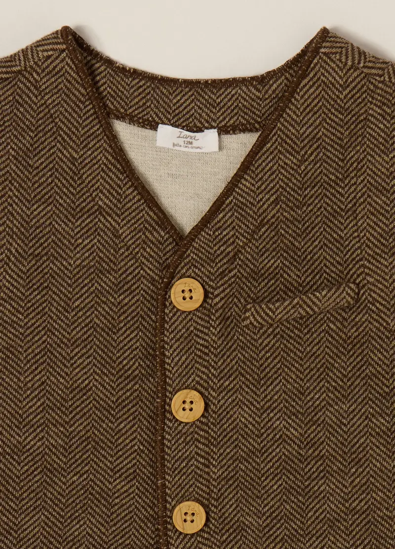 IANA Gilet Neonato Marrone 3741047 miniatura 3