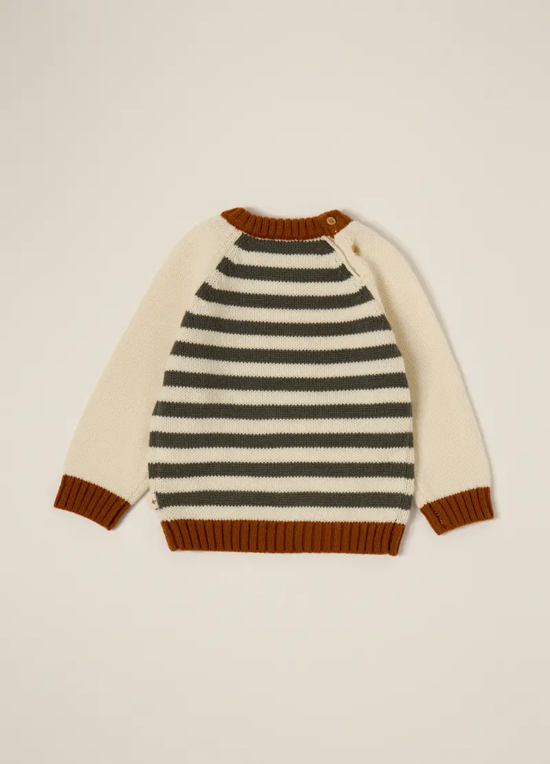 Girocollo Tricot Iana Neonato, Bianco miniatura 2