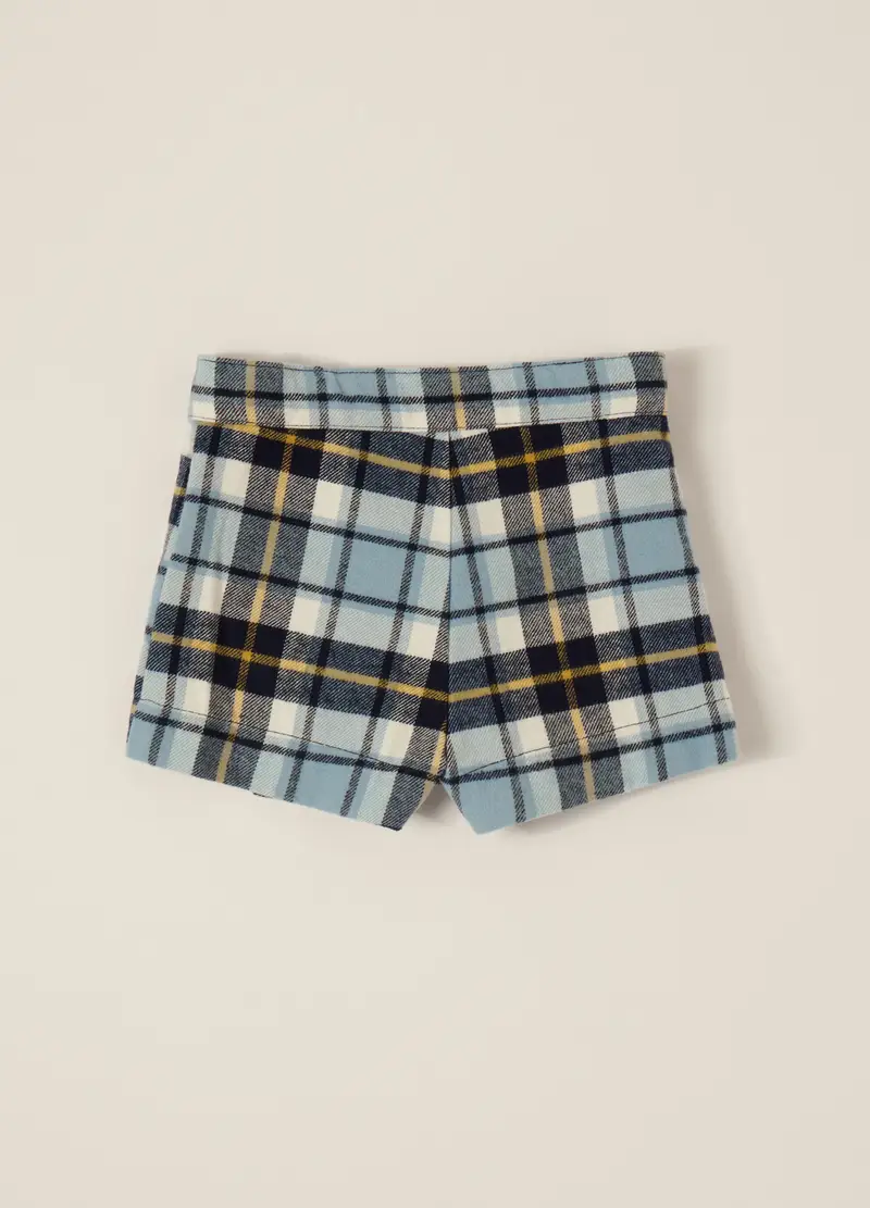 , Gonna Scozzese Azzurra Per Bambina, Neonata, Multicolor miniatura 2