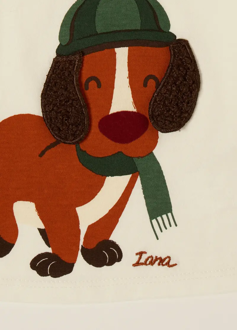 Maglia Bianca A Maniche Lunghe In Cotone Per Neonato, Bianco miniatura 3