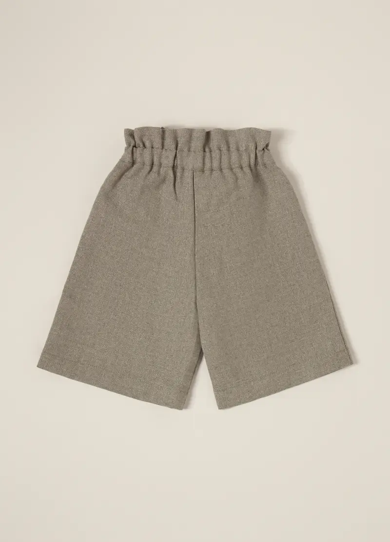 Iana Pantaloni Paper Bag Grigi per Bambina miniatura 2