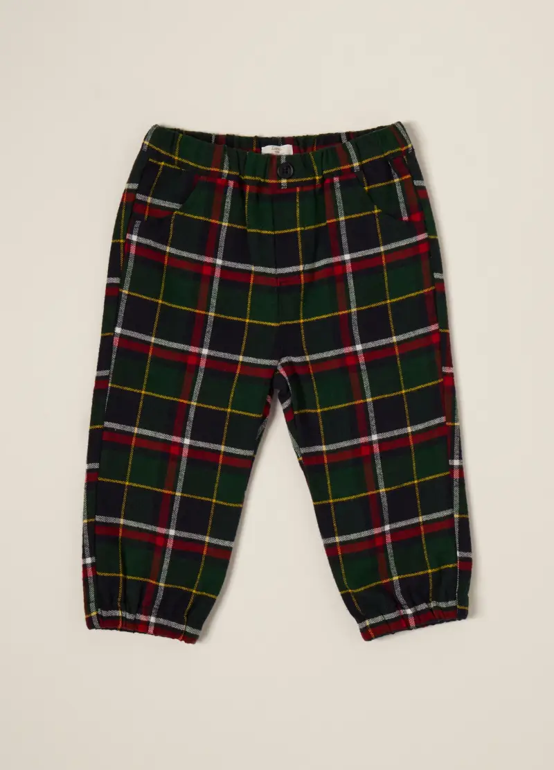 Pantaloni In Twill Di Puro Cotone Iana Neonato, Blu