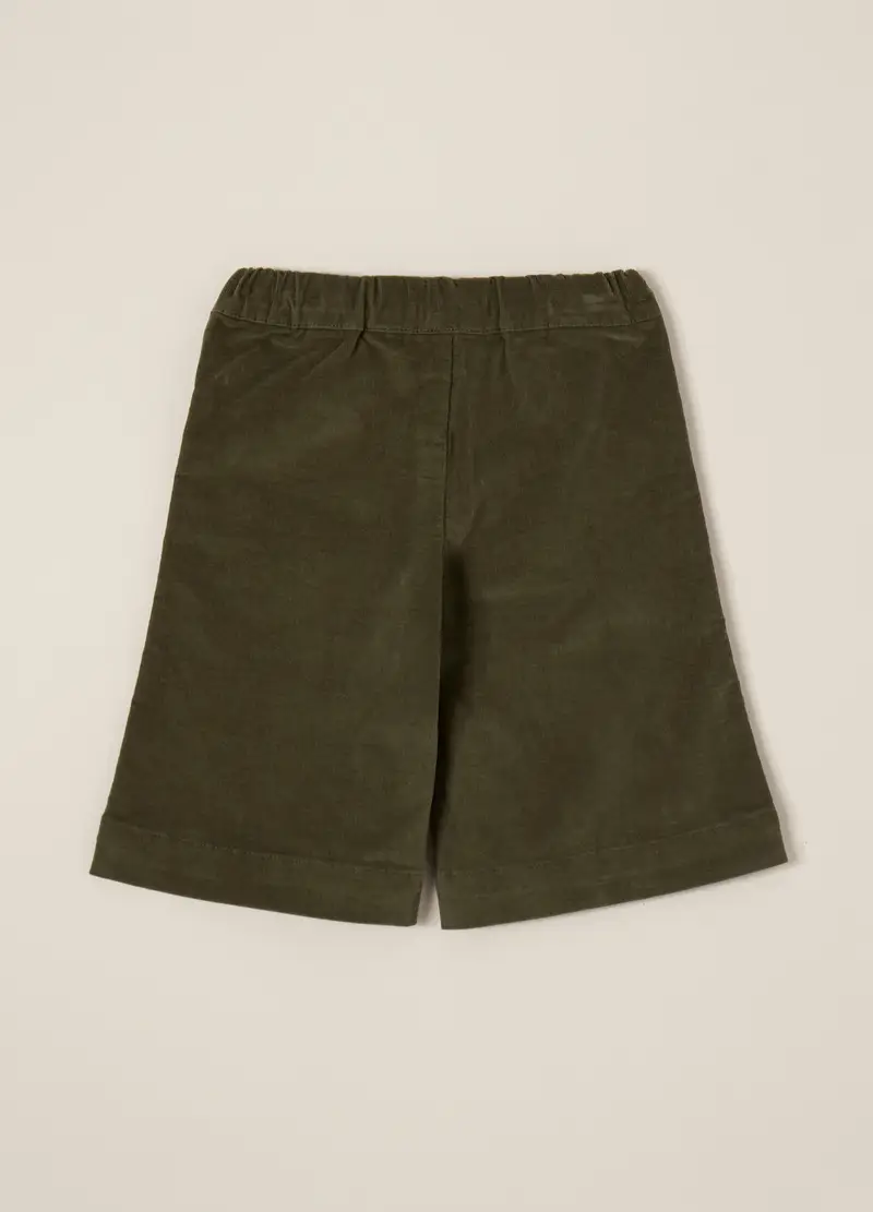 Pantaloni In Velluto A Coste Wide Leg Iana Neonata, Verde miniatura 2