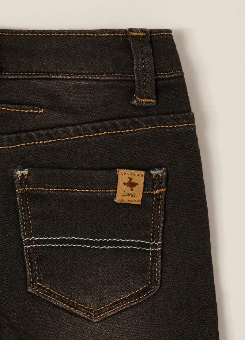 Pantaloni Marroni Per Neonato Con Tasche E Risvolto, Nero miniatura 3