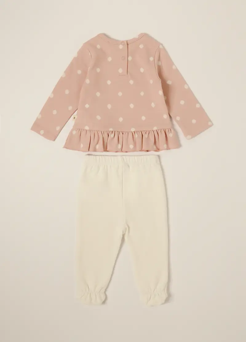 Set Rosa In Cotone Elasticizzato Per Neonato, Neonata, Rosa miniatura 2