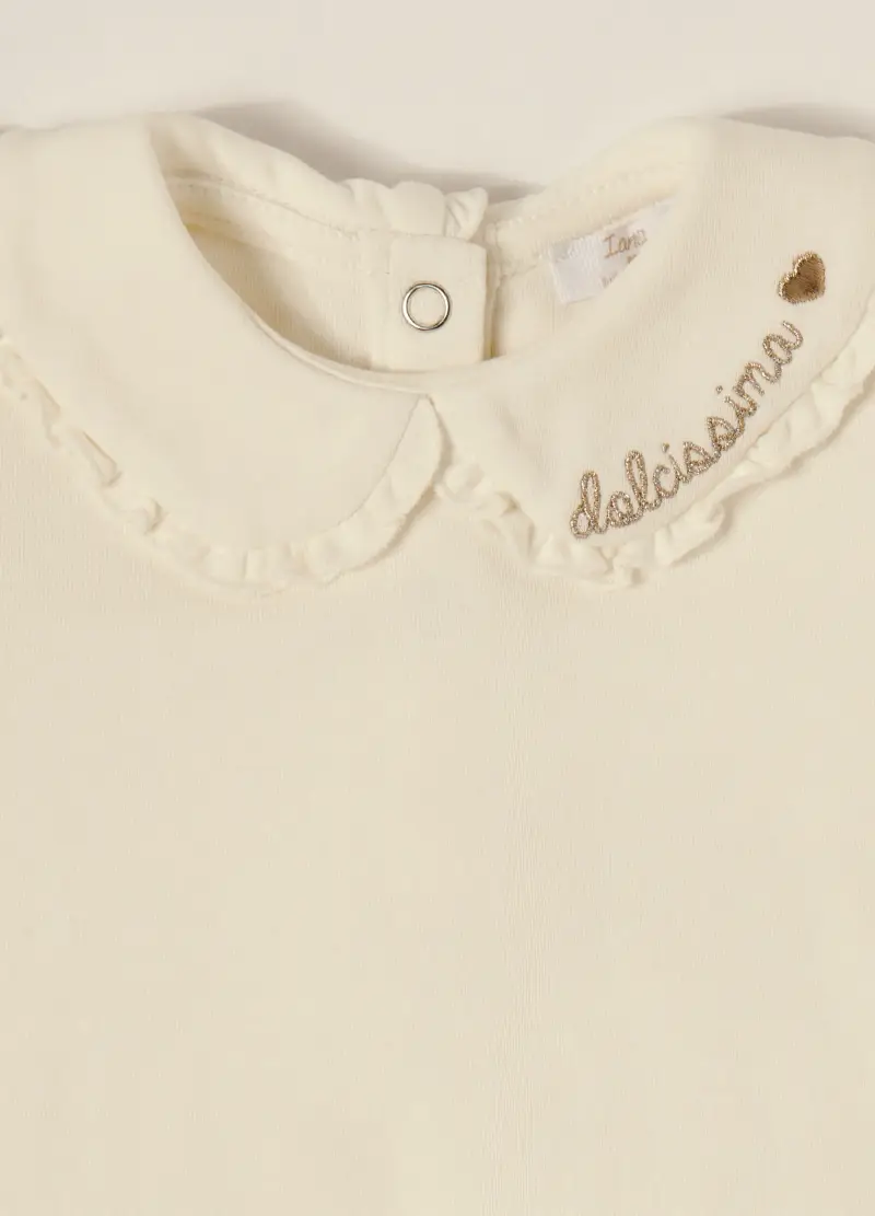 Set Tutina + T-shirt Iana Neonata, Bianco miniatura 3