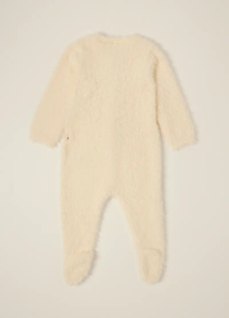 Tutina In Eco Fur Iana, Neonato, Bianco miniatura 2
