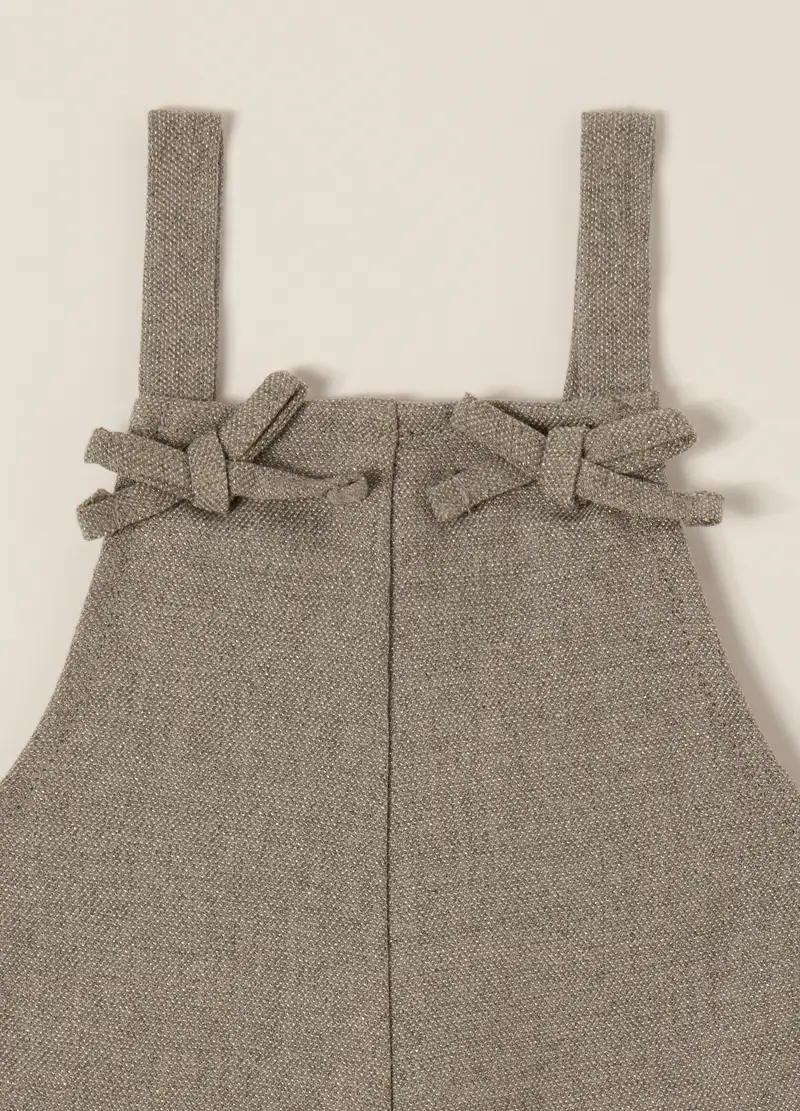 Vestito Grigio Con Balze E Tasche, Neonata, Grigio miniatura 3