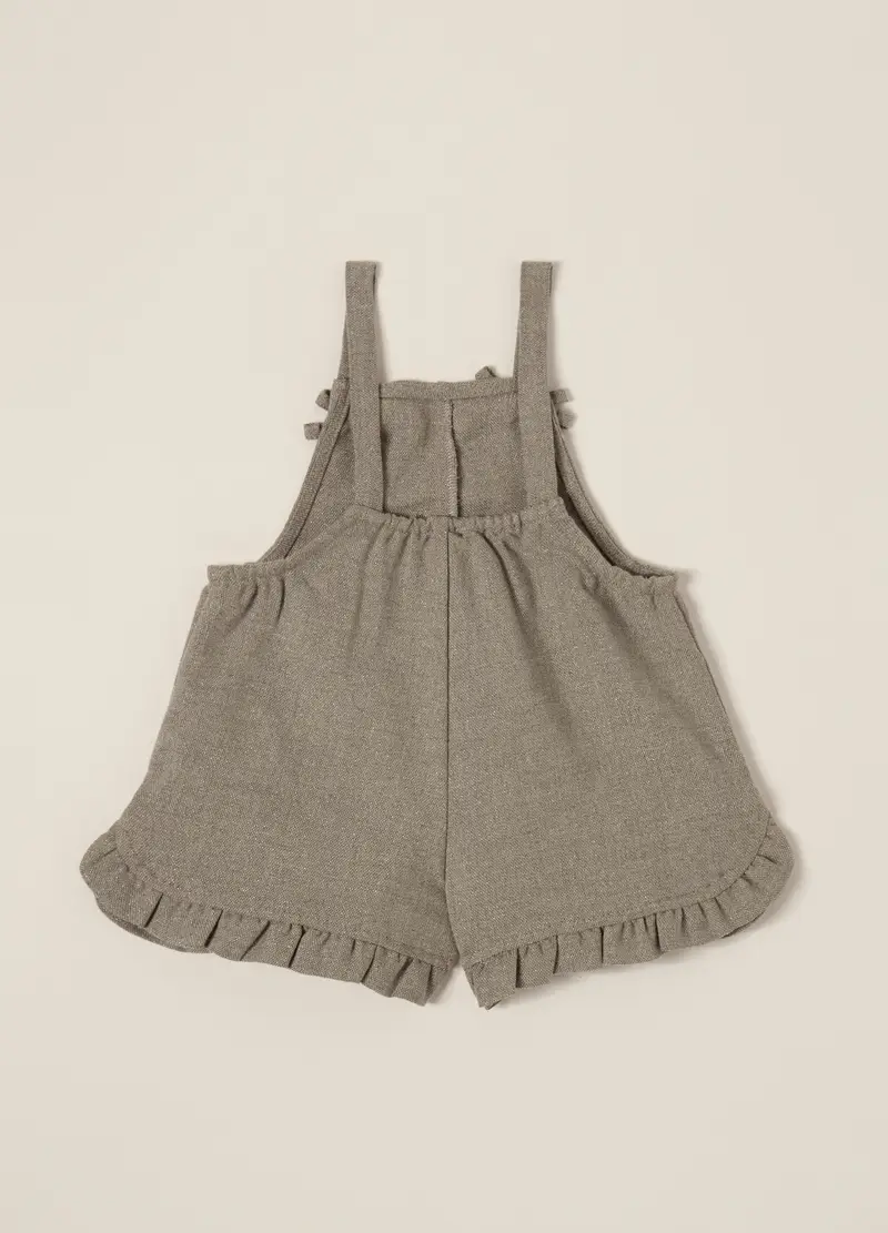 Vestito Grigio Con Balze E Tasche, Neonata, Grigio miniatura 2