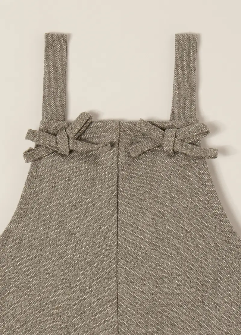 Vestito Grigio Con Balze E Tasche, Neonata, Grigio miniatura 3