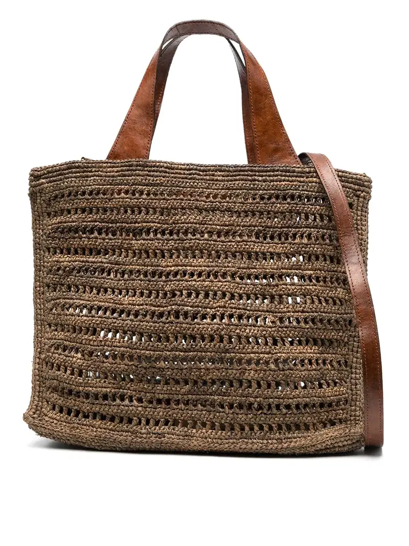 Borsa ficcanaso all'uncinetto Marrone