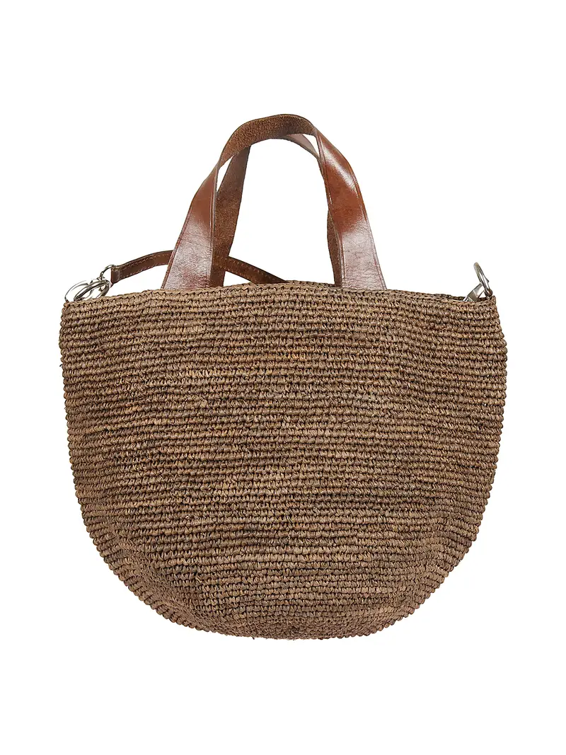Borsa in rafia Marrone