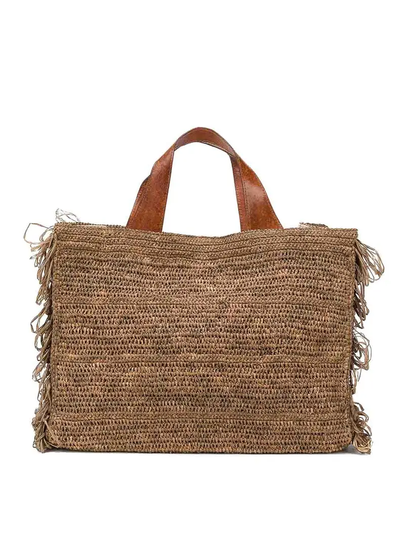 Borsa in rafia Marrone