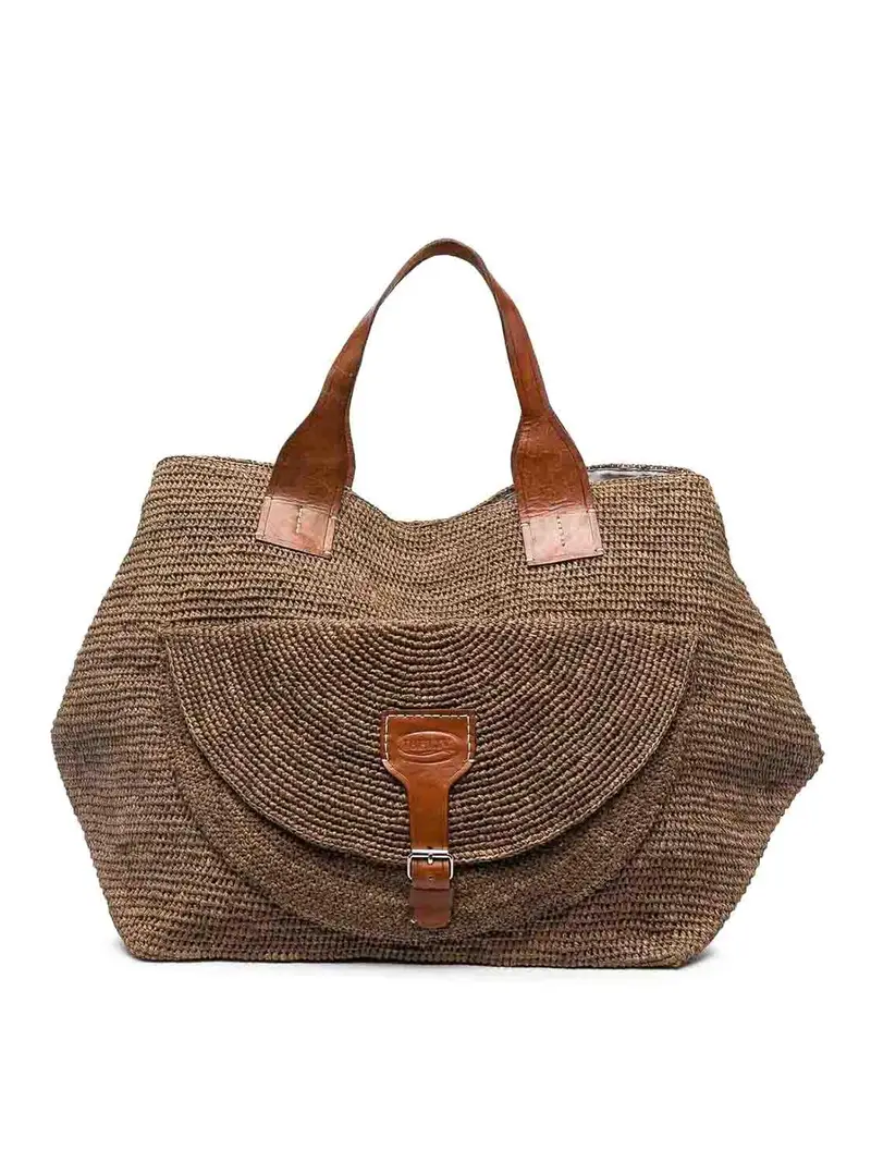 Borsa in rafia Marrone