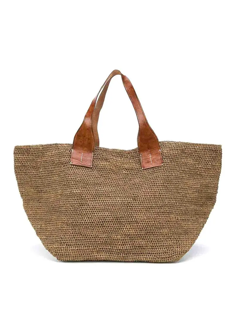 Borsa in rafia Marrone