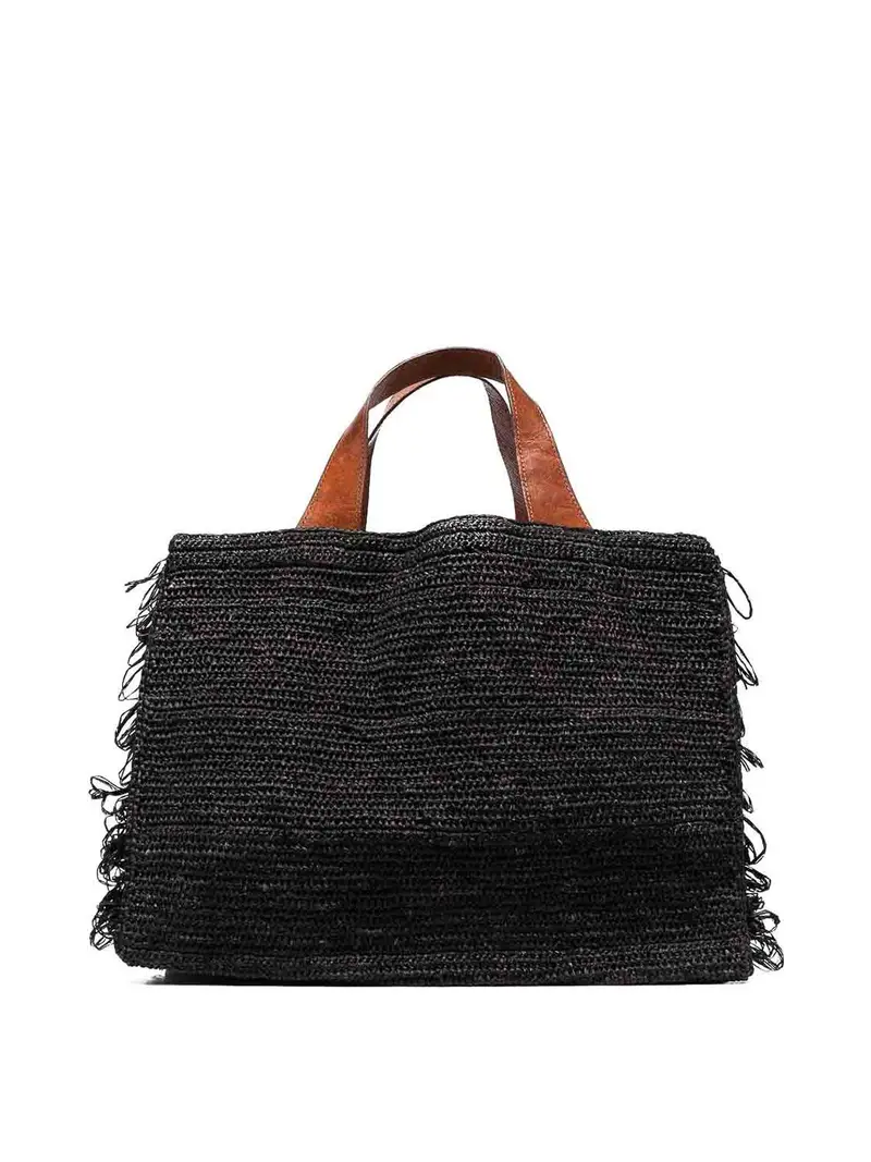 Borsa in rafia Nero