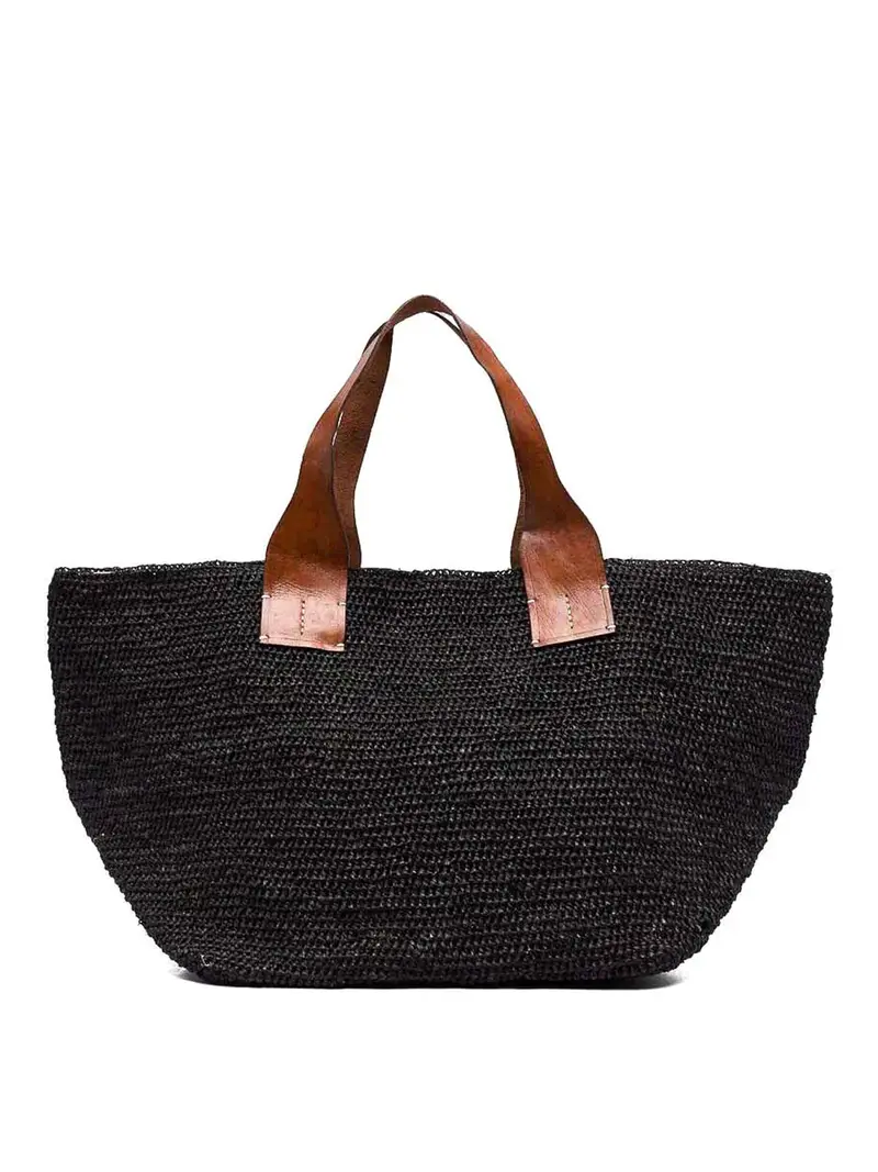 Borsa in rafia Nero