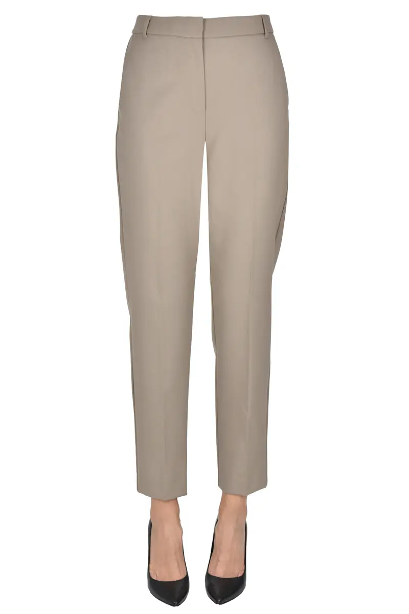 Pantaloni a sigaretta Kaki