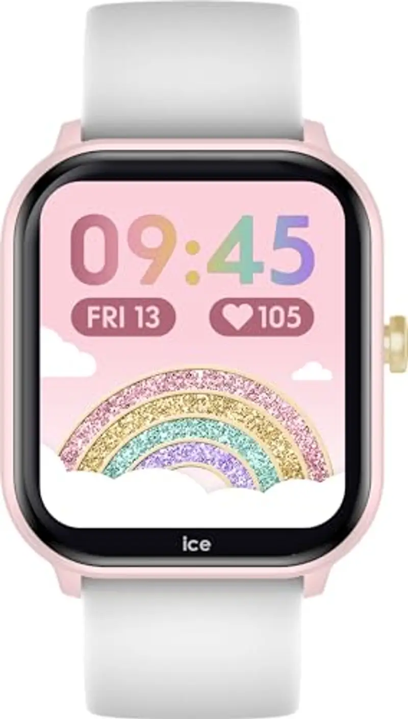 ICE-WATCH - ICE smart junior 2.0 Pink White - Orologio connesso da bambino rosa con cinturino in silicone bianco