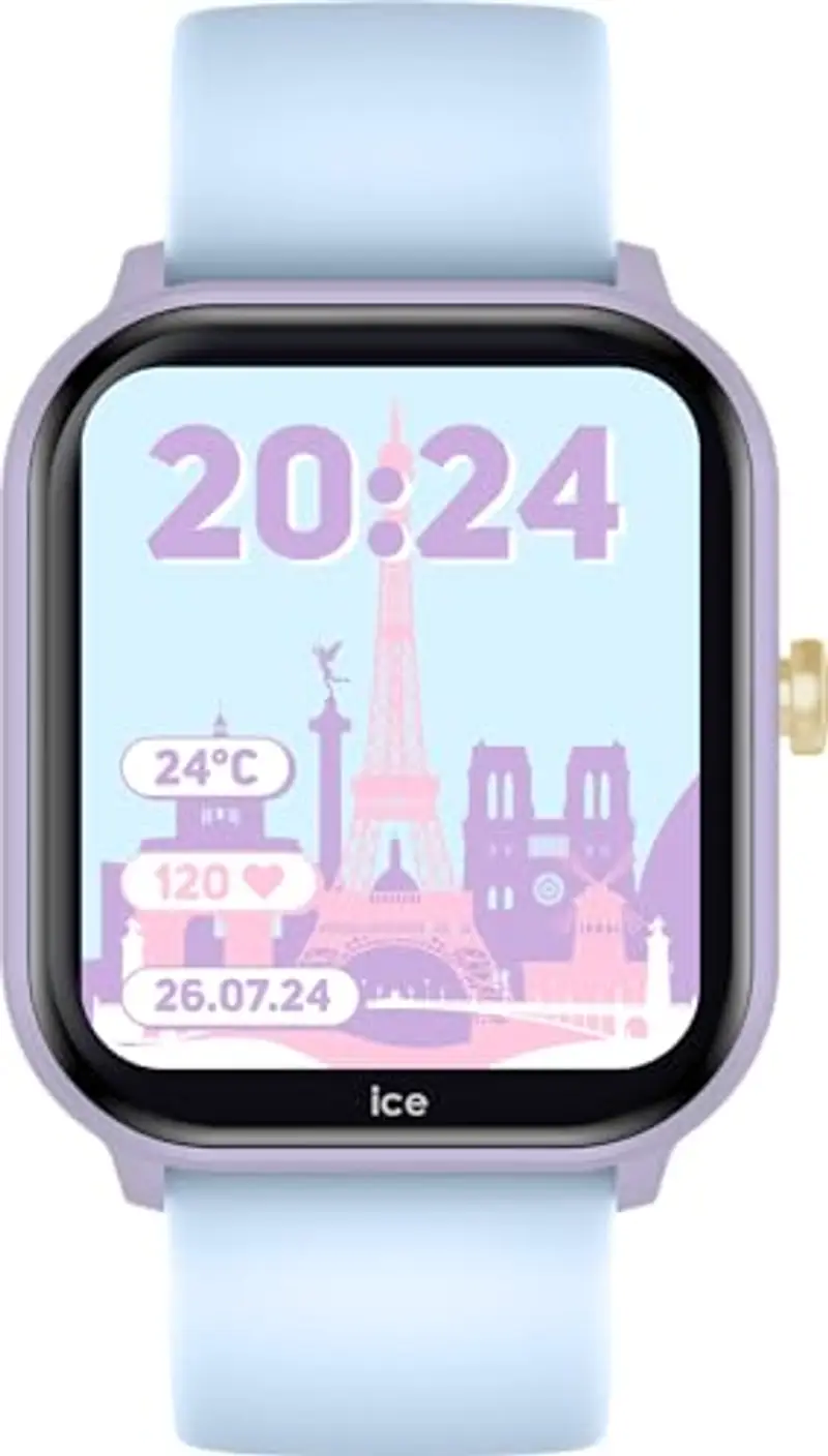 ICE-WATCH - ICE smart junior 2.0 Purple Soft blue - Orologio connesso da bambino viola con cinturino in silicone blu