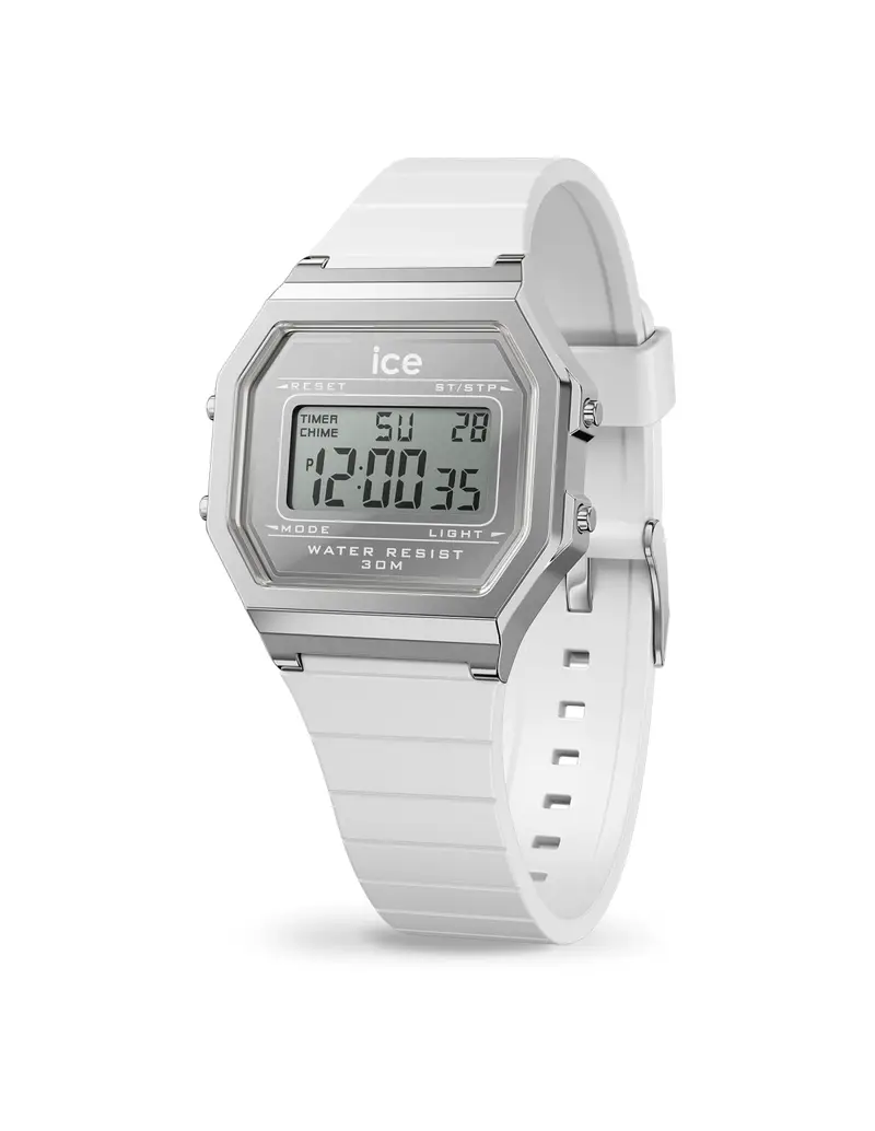 Orologio ICE WATCH Ice Digit Retro Small 022 734 Metal Silver Mirror White