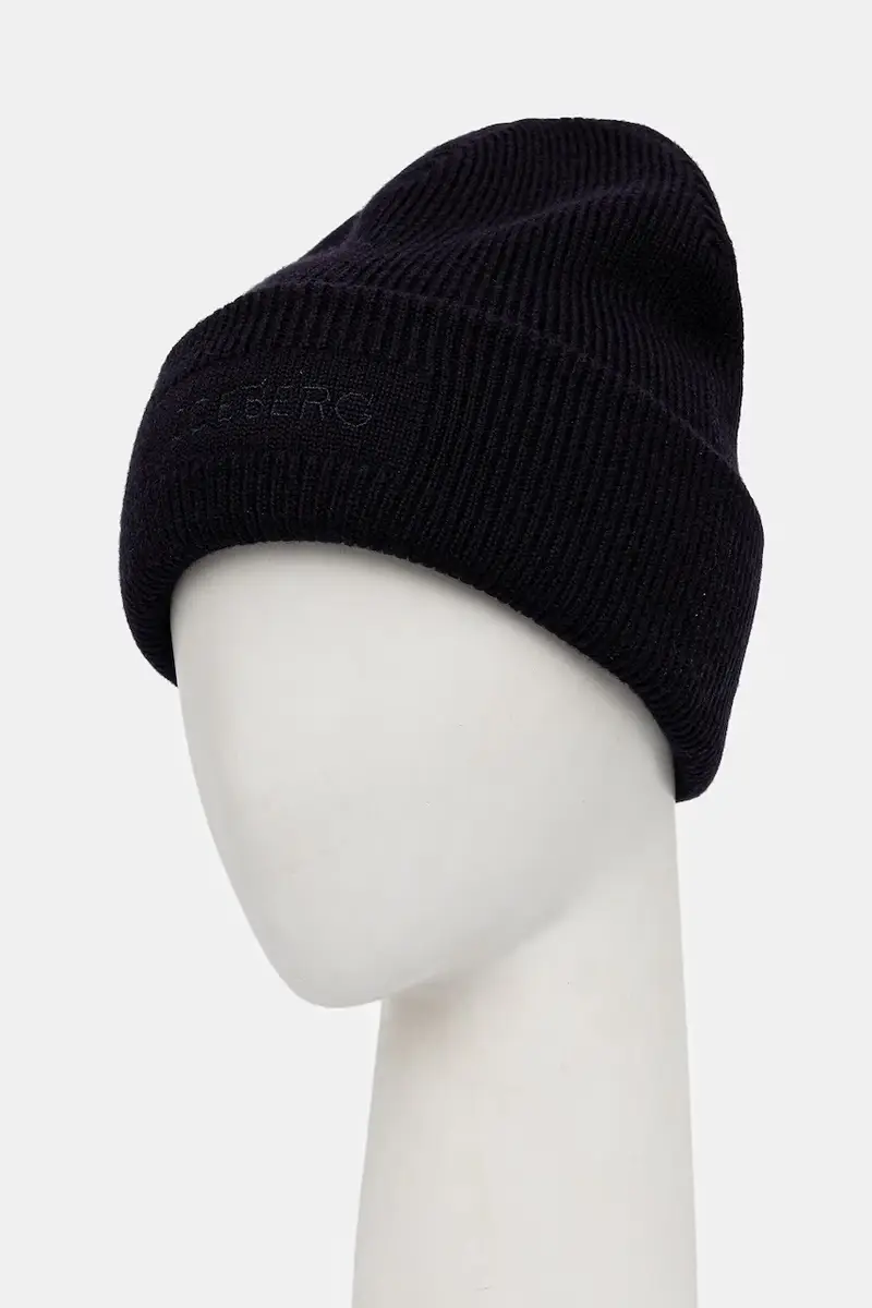 berretto in lana colore beige 30 409 005 Blu navy miniatura 2