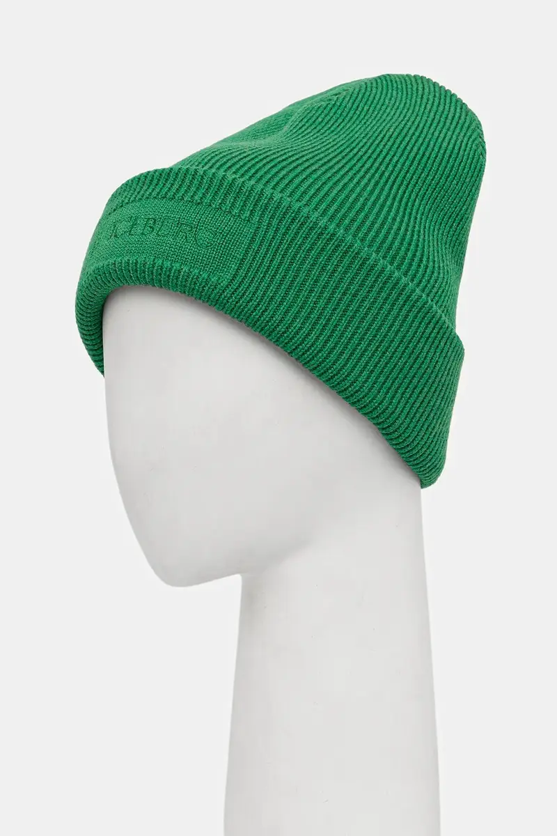 berretto in lana colore beige 30 409 005 Verde miniatura 2
