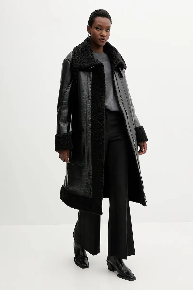 cappotto colore nero NZ30 6815 miniatura 2