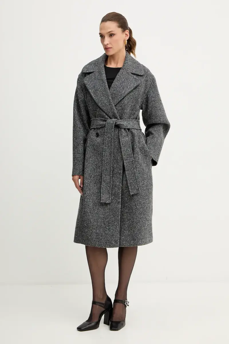 cappotto con lana colore grigio N011 3083