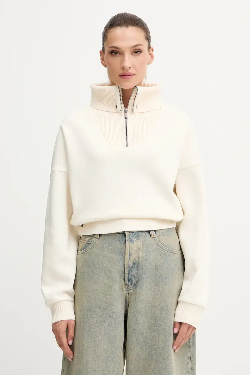 felpa donna colore beige E021 6315