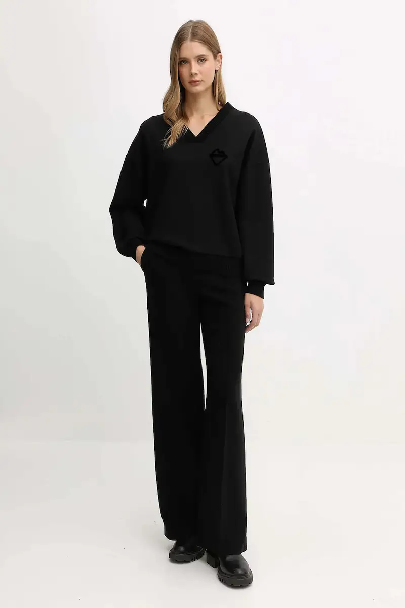 felpa donna colore nero E071 6331 miniatura 2