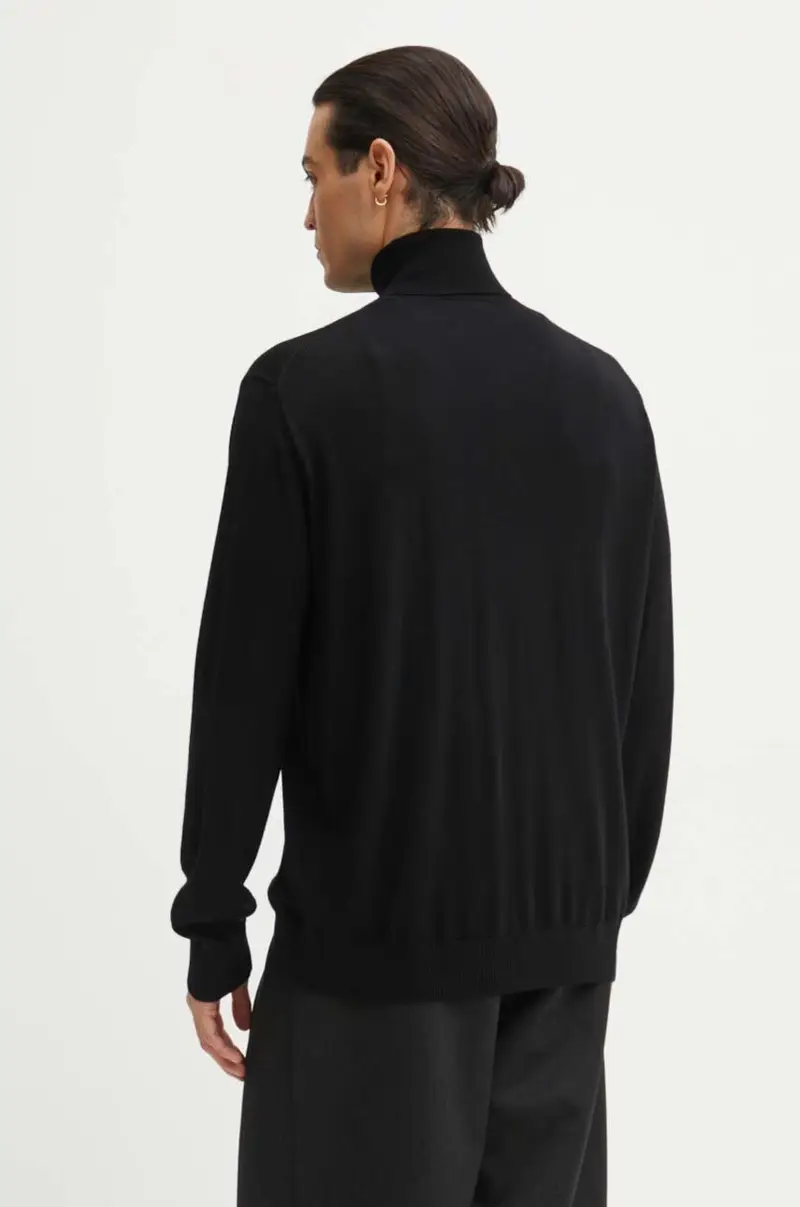 maglione in lana uomo colore nero A006 9005 miniatura 3